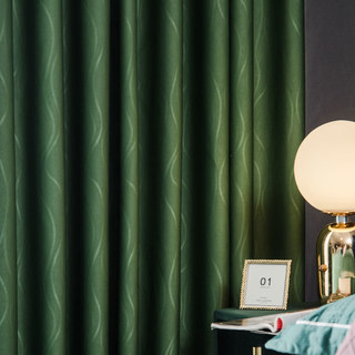 Rippled Waves Superthick Olive vert Rideau noir 2