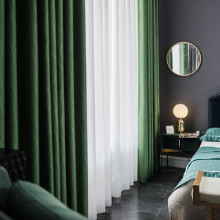 Rippled Waves Superthick Olive vert Rideau noir 11