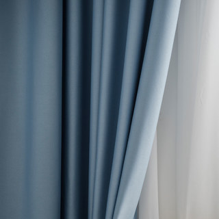 Rideau noir bleu bébé super épais 9