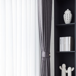 Superthick Willow feuilles gris foncé 100% noir rideau 10