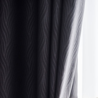 Superthick Willow feuilles gris foncé 100% noir rideau 1