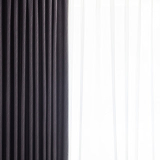 Superthick Willow feuilles gris foncé 100% noir rideau 7