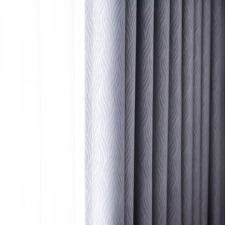 Superthick Willow feuilles gris clair 100% noir rideau
