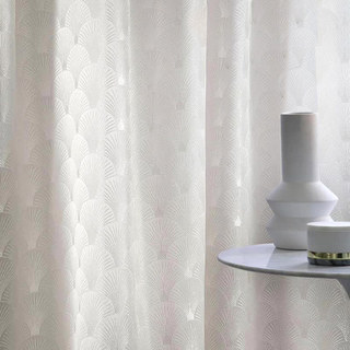 L'art de luxe des années 20 Roaring Deco Crème motif Shell Rideau d'ivoire
