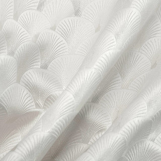 L'art de luxe des années 20 Roaring Deco Crème motif Shell Rideau d'ivoire