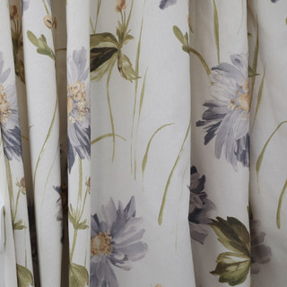 Apporter le jardin Intérieurs Gris Daisy Cotton Floral Jute Style Rideau 6