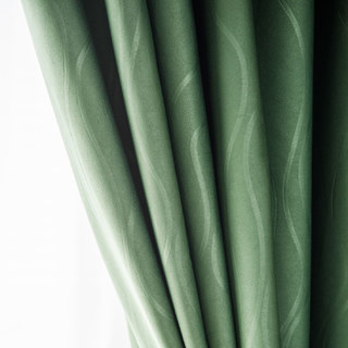 Rippled Waves Superthick Olive vert Rideau noir 4