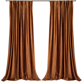 Fine terre cuite Rideaux de velours orange de Caramel Burnt 7