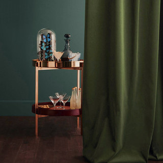 Rideau de velours vert olive Renaissance Premium