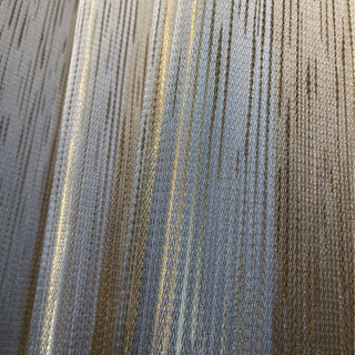 Sunbeam Glistening Subtle Textured Striped Champagne Or et Rideau Gris 8