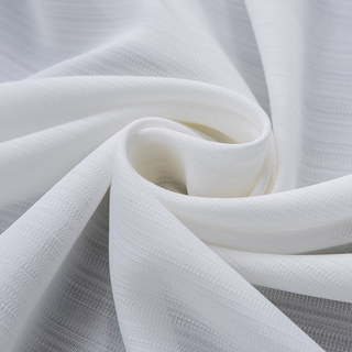 Sundance Texturé blanc rayé semi-sheer rideau