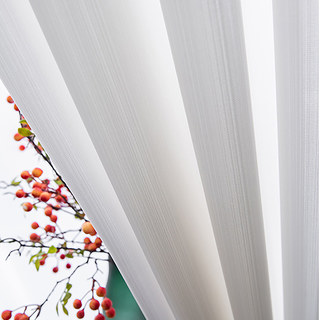 Sundance Texturé blanc rayé semi-sheer rideau 6