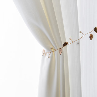 Sundance Texturé blanc rayé semi-sheer rideau 5