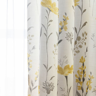 Apporter le jardin intérieur Crème jaune Jute style rideau
