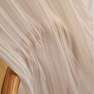 Coton Crush crème Ivoire broyé Semi Sheer Voile Rideau