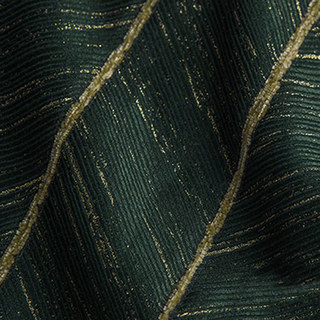 Nouveau look Luxury Art Deco Herringbone Vert foncé & Or Sparkle Rideau géométrique 7
