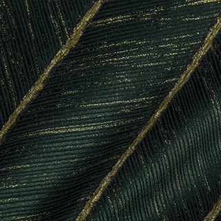 Nouveau look Luxury Art Deco Herringbone Vert foncé & Or Sparkle Rideau géométrique 5