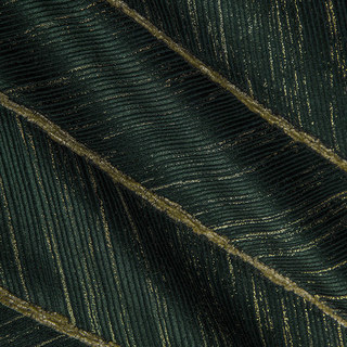 Nouveau look Luxury Art Deco Herringbone Vert foncé & Or Sparkle Rideau géométrique 9