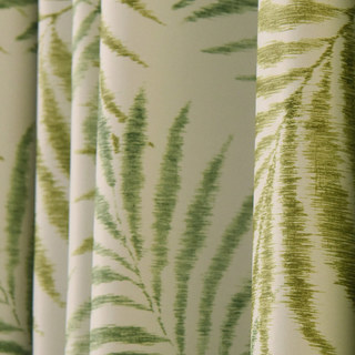 Feuilles de Palmier Vertes Imprimées Rideau Floral 5