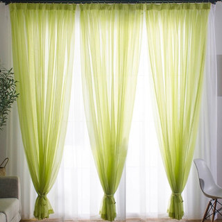 Smarties Lime Green Soft Sheer Voile Rideau
