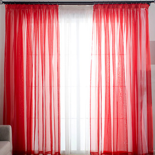Smarties Rideau rouge doux et voile 3