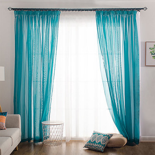 Smarties Soft Teal Sheer Voile Rideau