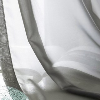 Soft Breeze Grey Chiffon Sheer Voile Rideau