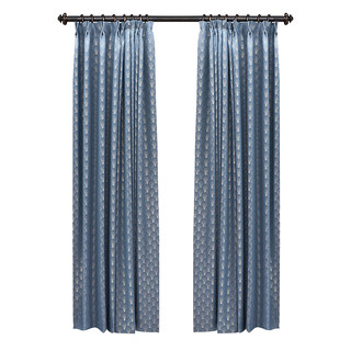 L'art de luxe des années 20 Roaring Deco Rideau Aqua Blue & Argent à motif Shell 3