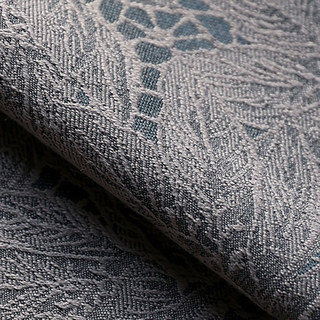 Allure Luxe Jacquard Rideau de Dentelle Bleue et de Charbon 8