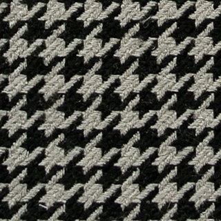 Houndstooth Patterned noir et blanc Rideau noir