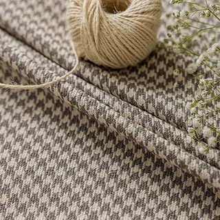 Houndstooth modèle brun beige noir rideau 4