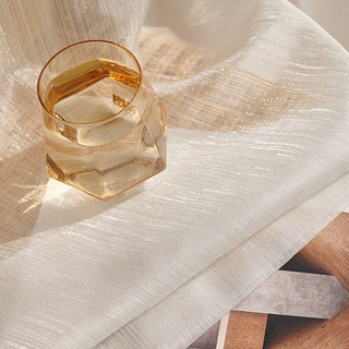 Paris Cascade Shimmering blanc rayé Sheer Voile Rideau 5
