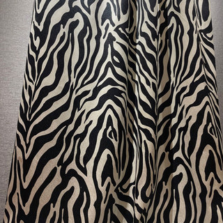 Savannah Jacquard Rideau noir et blanc à motifs zèbres 4