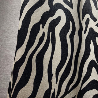 Savannah Jacquard Rideau noir et blanc à motifs zèbres