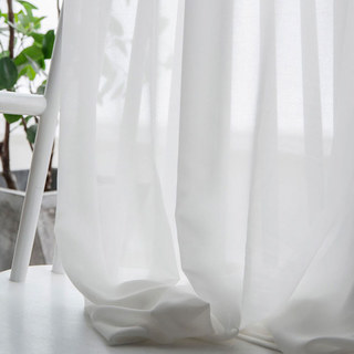 Soft Breeze Coconut White Sheer Voile Rideau - L'essence du design de la nature 11