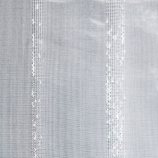 Toucher une Harpe blanc soyeux Chiffon rayé Rideau voilé 5