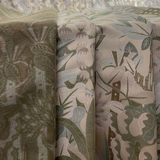 Forêt de Sherwood Pastel Jacquard Rideau floral 6