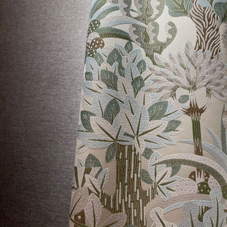 Forêt de Sherwood Pastel Jacquard Rideau floral 2