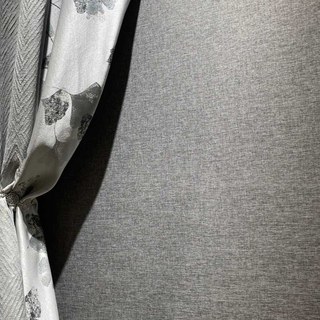 Asian Grove Luxe Jacquard Feuille de Ginkgo motifs Rideau gris argenté avec détails en or 7