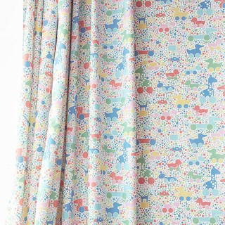Maison Bouncy Dotted Animals Multi Color Print Rideau 2