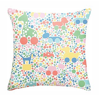 Maison Bouncy Dotted Animals Multi Color Print Rideau 6