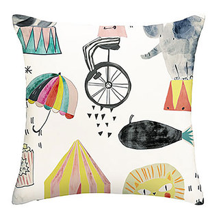 Circus Animaux et Clown Lin Style Rideau d'impression 6