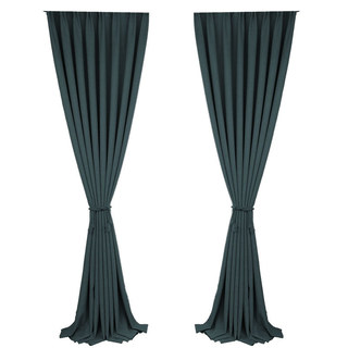 Vallée du pin Rideau noir bleu denim 5