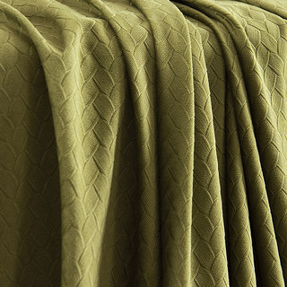 Scandinave Basketweave Textured Olive Green Velvet Blackout Rideaux 4