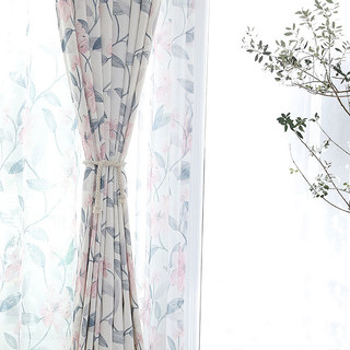 Floral rose de printemps Bloom et Rideaux d'impression foliage 6