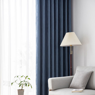Le rideau de blackout rayé bleu Crush Marine 3