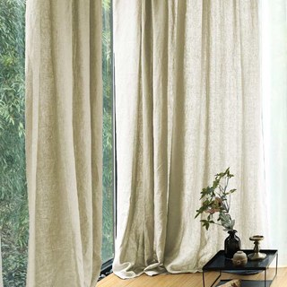Wabi Sabi 100% Lin Lin Couleur naturelle Rideau voilé
