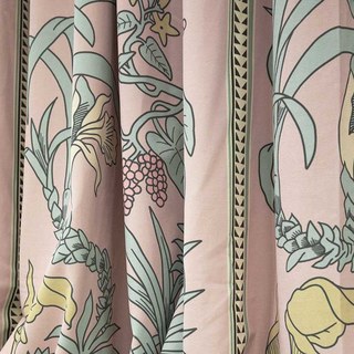 Botanica Blush rose rayé Floral rideau de velours