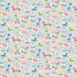 Maison Bouncy Dotted Animals Multi Color Print Rideau 7
