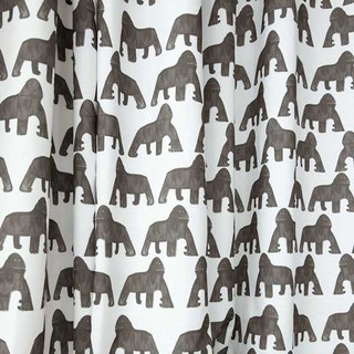 Roi Kong Rideau d'impression noir et blanc de Gorilla
